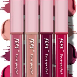 FOPE Pout Perfect Set Of 4 Long Lasting Matte Liquid Lipstick - 4ml Each 03 06 08 10-40