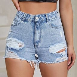LULU & SKY Women Washed Skinny Fit Denim Shorts-picture-47