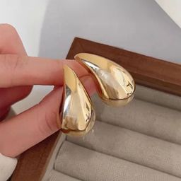 SZN Gold Plated Teardrop Shaped Half Hoop Earrings-18