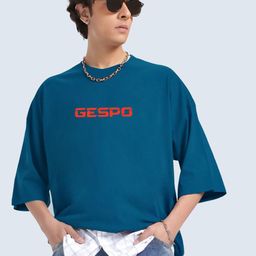 AUSK Men Typography Printed Oversized Pure Cotton Applique T-shirt-image-99