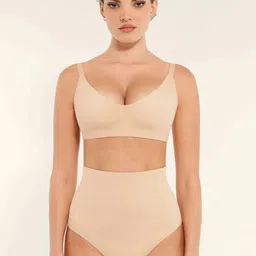 SHOP THE EDIT High Waist Seamless Tummy Control Thong Shapewear-image-88