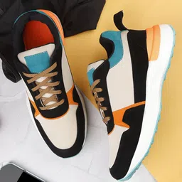 glitchez Men Colourblocked PU Lace-Ups Sneakers-picture-15