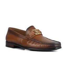 ROSSO BRUNELLO Men Round Toe Leather Loafers-picture-14