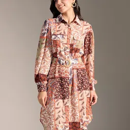 20Dresses Paisley Printed Belted Shirt Dress-picture-51