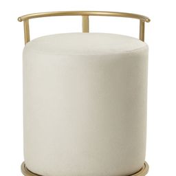 Blck Homes Off-White Metal & Cotton Leo Pouffe Ottomans-image-34