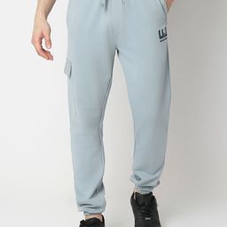 Underjeans by Spykar Men Mid Rise Cargo Joggers-image-83