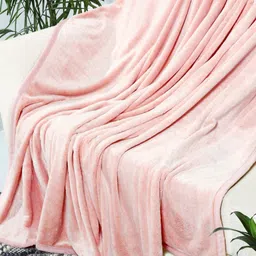VAS COLLECTIONS Pink Microfiber Mild Winter 300 GSM Double Bed Blanket-image-65