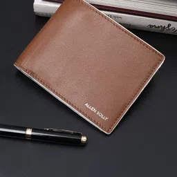 Allen Solly Men Textured Leather Two Fold Wallet-13