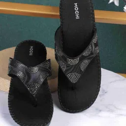 Mochi Women Embellished Open Toe Flats-80