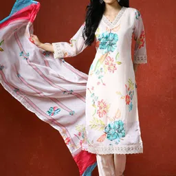 QSH Embroidered Floral Beads and Stones Kurta Sets-picture-3