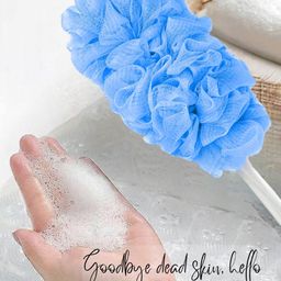 CareDone Set of 2 Soft Round Loofah & Long Loofah With Handle image 3