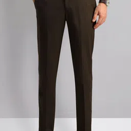 AD By Arvind Men Self Design Regular Fit Trousers-image-53