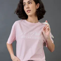 Mast & Harbour Women Printed Raw Edge T-shirt-picture-23