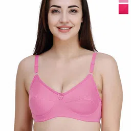 College Girl Women Pack Of 2 Pure Cotton Full Coverage Non Padded Bra-image-86