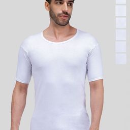 AMUL COMFY Pack Of 7 Cotton Scoop Neck Undershirt Vest AC-PLVESTRNS-WHT-XS-7PC-image-24