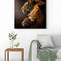 999Store Brown & Orange 1 Piece Canvas Birds and Animals Wall Paintings-image-60