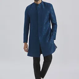 VASTRAMAY Men Self-Design Sherwani Set-4