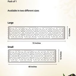 Peepul Tree Peach-Colored & White Floral Printed Table Runner image 5