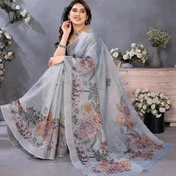 vj fashion Women Grey Sarees-picture-23