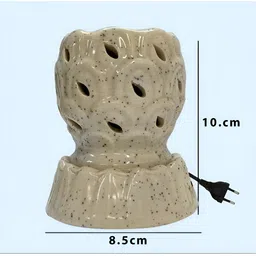 PEEPALCOMM 3Pcs White Electric Leaf Round Diffuser With Lavender Aroma Oils - 10ml Each image 3