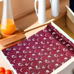 Aura Red Set of 1 Water Resistant Shelf Liner Organisers-16