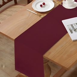 HOME COLORS.IN Marron Rectangular Table Runner-16