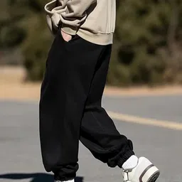 Imsa Moda Men Loose Fit High-Rise Joggers Trousers-image-85