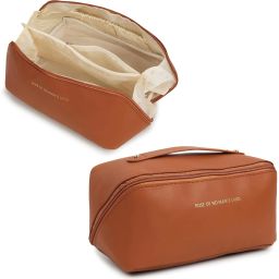Women Brown Cosmetic Bag-image-27