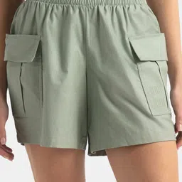 Jockey Women Super Combed Cotton Regular Fit Hybrid Cargo Shorts - WZ06-image-1