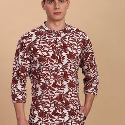 Anouk Floral Printed Cotton Short Straight Kurta-image-99