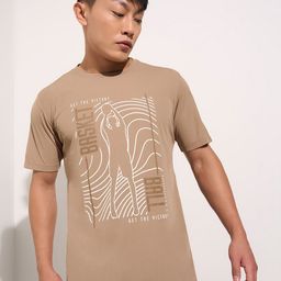 Ajile by Pantaloons Men Typography Printed Slim Fit T-shirt-image-47