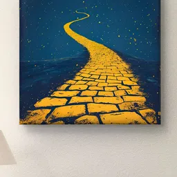 Livin'luxe Yellow & Blue Abstract Canvas Wall Art-35