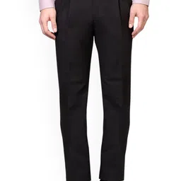 Peter England Men Regular Fit Mid-Rise Pleated Cotton Formal Trouser-image-85
