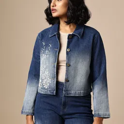 Chemistry Denim Ombre Wash Embroidered Jacket-picture-16