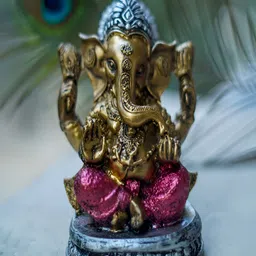 Craftlayout Gold-Toned Lord Ganesha Religious Idol Showpiece-image-14