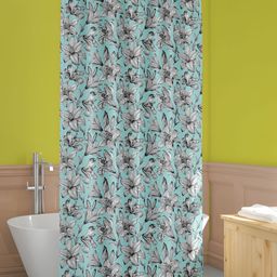 ArtzFolio Blue & Black Printed Waterproof Shower Curtains-image-59