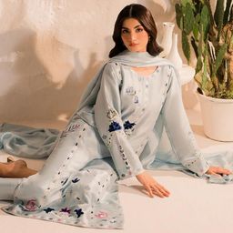 CaniBani Women Embroidered Chanderi Silk Kurta Sets With Dupatta-picture-20