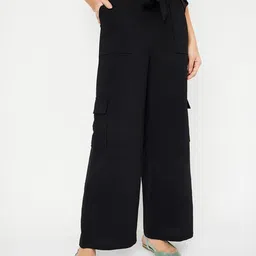 max Women Straight Fit Cargos Trousers-picture-35