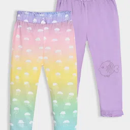 MiArcus Girls Pack Of 2 Printed Lounge Pants-29
