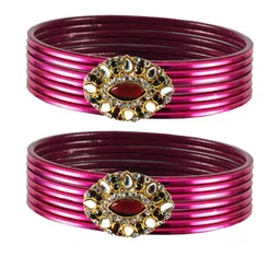 Vidhya Kangan Multi-Coloured Brass Bangles-image-84