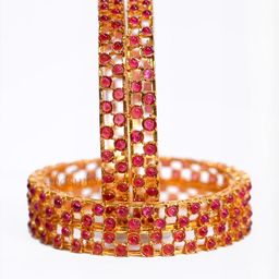POSHIFY Set of 4 Gold Plated Pure Brass Bangles-image-112