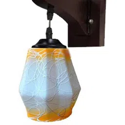 Somil Premium Designer Glass Wall / Night Lamp Elegant & Stylish Dcor Accent for Modern Interiors, Color- Yellow, White, Size:- 23 X 28 X 25.5 CM-image-74