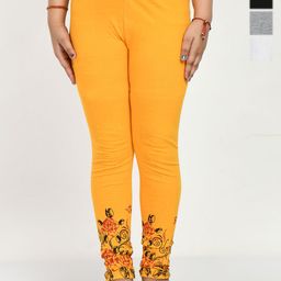 BAESD Girls Pack Of 4 Printed Pure Cotton Ankle Length Leggings-image-42