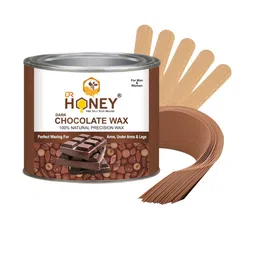 DR HONEY 100% Natural Precision Dark Chocolate Hot Wax with Sticks & Wax Strips - 599 gm-image-26