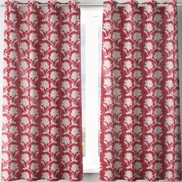 Myntra Elegant Homes Pink & White Set of 2 Floral Room Darkening Window Curtain-picture-39