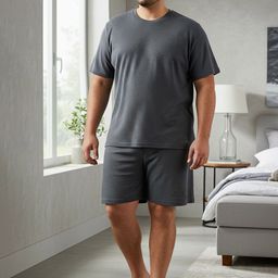 Trendyol Plus Size Round Neck Pure Cotton Night suit-image-13