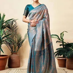 KALINI Woven Design Zari Saree-41