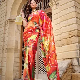 PYOS Abstract Printed Saree image 2