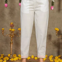 Aramya Women Linen Ethnic Palazzos-picture-22