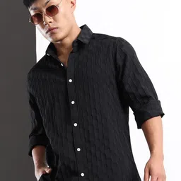 THE BEETEL HOUSE Self Design Casual Shirt-image-105